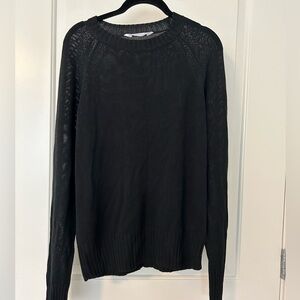 NWOT Everlane black cotton blend knit sweater